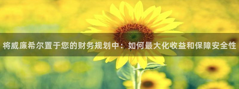 门徒娱乐ccmpc麻将胡了：将威廉希尔置于您的财务规划中：如何最大化收益和保障安全性