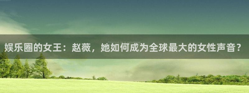 门徒娱乐3官网登录：娱乐圈的女王：赵薇，她如何成为全球最大的女性声音？
